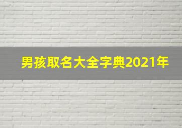 男孩取名大全字典2021年