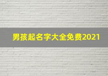 男孩起名字大全免费2021