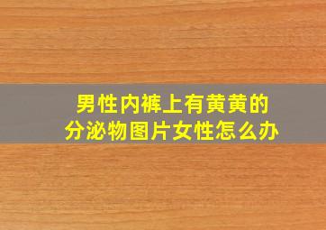 男性内裤上有黄黄的分泌物图片女性怎么办