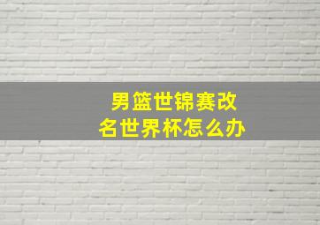 男篮世锦赛改名世界杯怎么办