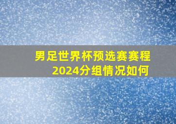 男足世界杯预选赛赛程2024分组情况如何