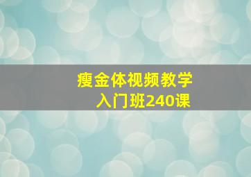 瘦金体视频教学入门班240课