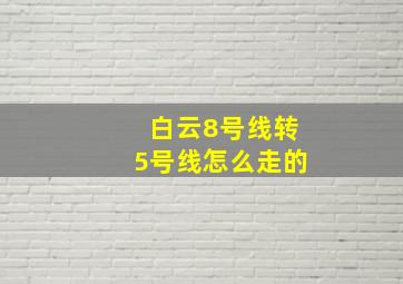 白云8号线转5号线怎么走的