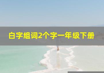 白字组词2个字一年级下册