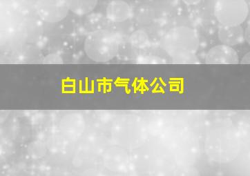 白山市气体公司