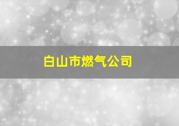 白山市燃气公司