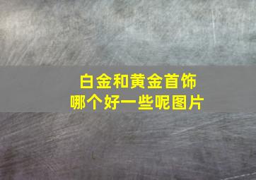 白金和黄金首饰哪个好一些呢图片