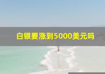 白银要涨到5000美元吗