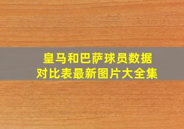 皇马和巴萨球员数据对比表最新图片大全集