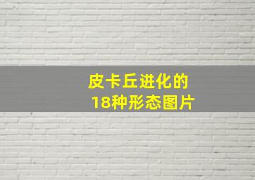 皮卡丘进化的18种形态图片