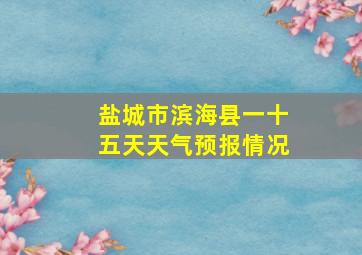 盐城市滨海县一十五天天气预报情况