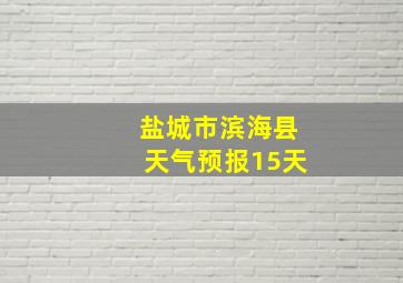 盐城市滨海县天气预报15天