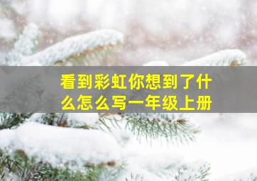 看到彩虹你想到了什么怎么写一年级上册