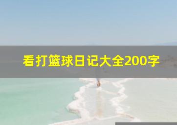 看打篮球日记大全200字