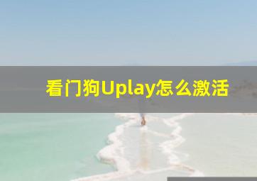 看门狗Uplay怎么激活