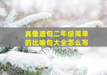 真像造句二年级简单的比喻句大全怎么写