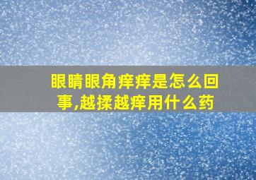 眼睛眼角痒痒是怎么回事,越揉越痒用什么药