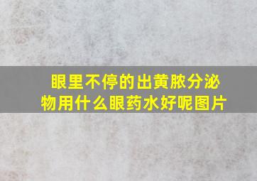 眼里不停的出黄脓分泌物用什么眼药水好呢图片