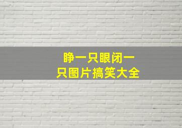 睁一只眼闭一只图片搞笑大全