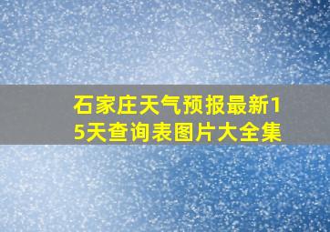 石家庄天气预报最新15天查询表图片大全集