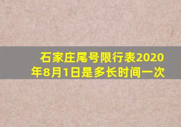 石家庄尾号限行表2020年8月1日是多长时间一次