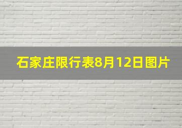 石家庄限行表8月12日图片