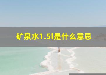 矿泉水1.5l是什么意思