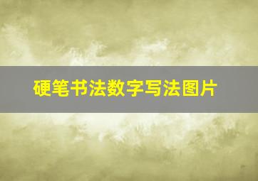 硬笔书法数字写法图片