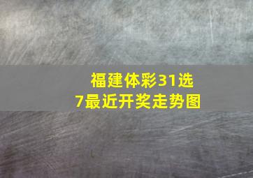 福建体彩31选7最近开奖走势图