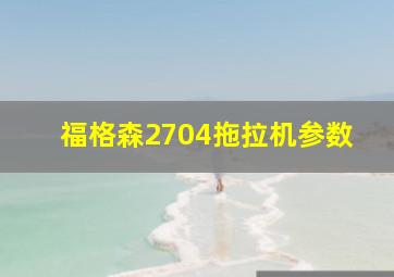 福格森2704拖拉机参数