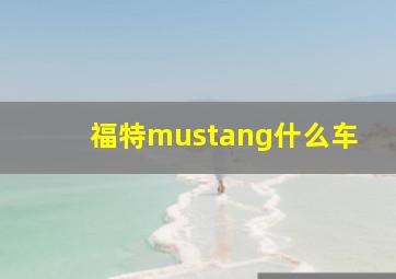 福特mustang什么车