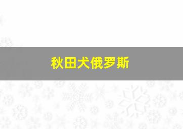 秋田犬俄罗斯