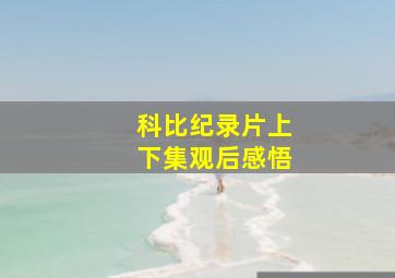 科比纪录片上下集观后感悟