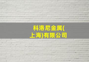 科洛尼金属(上海)有限公司