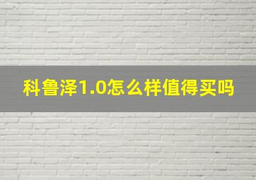 科鲁泽1.0怎么样值得买吗