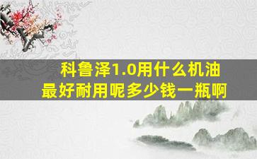 科鲁泽1.0用什么机油最好耐用呢多少钱一瓶啊