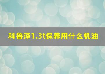 科鲁泽1.3t保养用什么机油