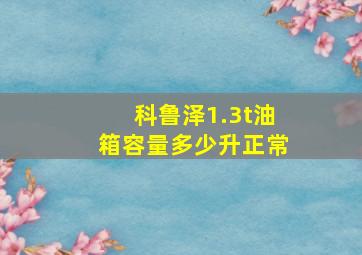 科鲁泽1.3t油箱容量多少升正常