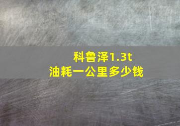 科鲁泽1.3t油耗一公里多少钱