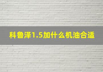 科鲁泽1.5加什么机油合适