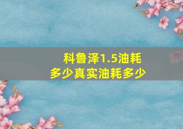 科鲁泽1.5油耗多少真实油耗多少