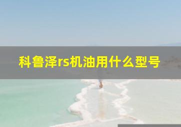 科鲁泽rs机油用什么型号