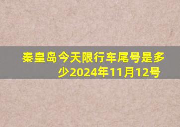 秦皇岛今天限行车尾号是多少2024年11月12号