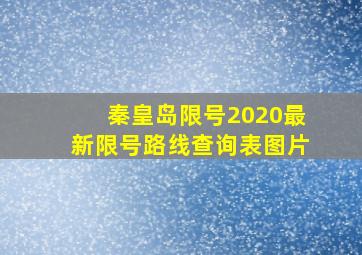 秦皇岛限号2020最新限号路线查询表图片