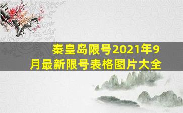 秦皇岛限号2021年9月最新限号表格图片大全