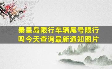 秦皇岛限行车辆尾号限行吗今天查询最新通知图片