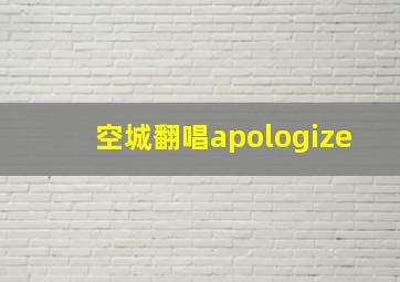 空城翻唱apologize