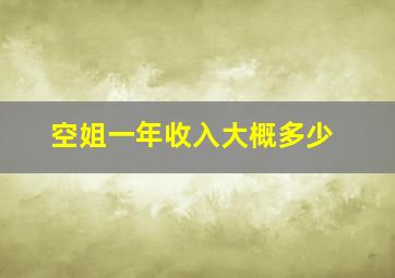 空姐一年收入大概多少