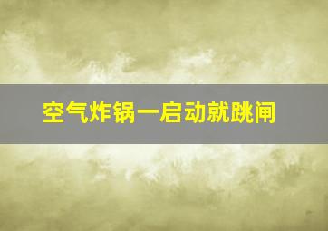 空气炸锅一启动就跳闸