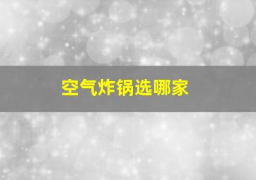 空气炸锅选哪家